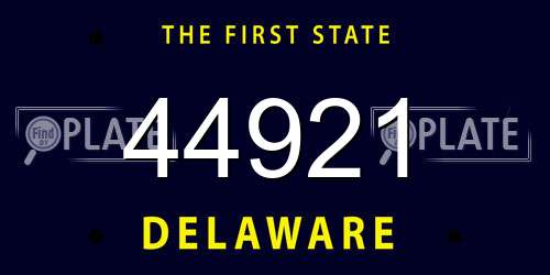 44921 Delaware License Plate