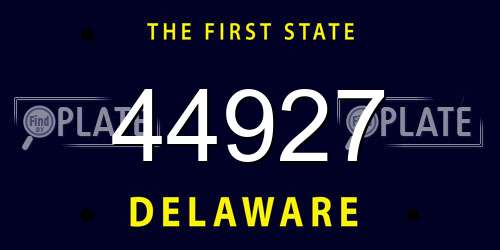 44927 Delaware License Plate