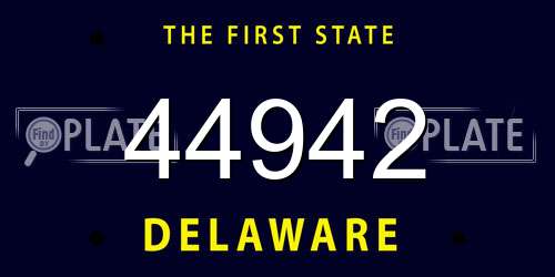 44942 Delaware License Plate