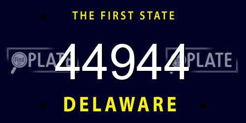 44944 Delaware License Plate