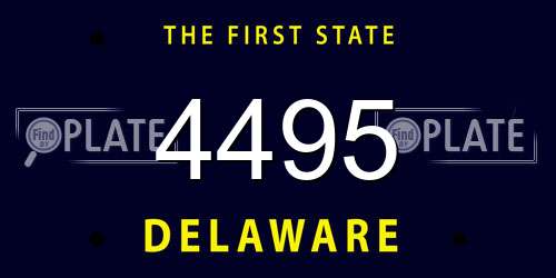 4495 Delaware License Plate