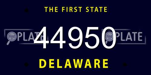 44950 Delaware License Plate