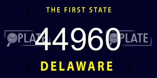 44960 Delaware License Plate