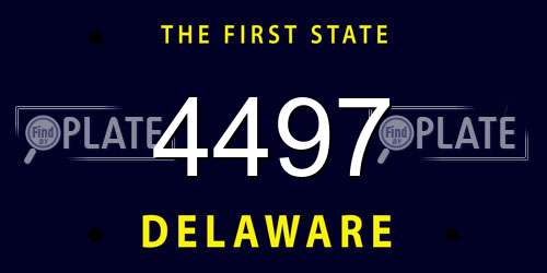4497 Delaware License Plate