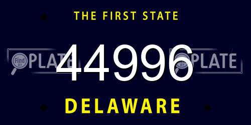 44996 Delaware License Plate