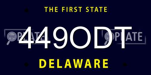 449ODT Delaware License Plate