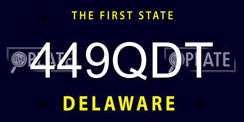 449QDT Delaware License Plate