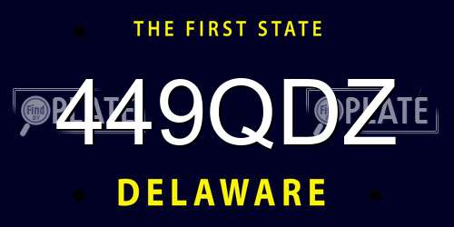 449QDZ Delaware License Plate