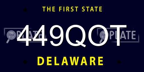 449QOT Delaware License Plate