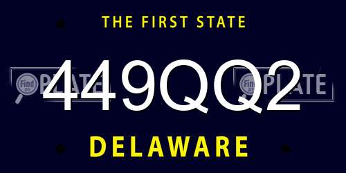449QQ2 Delaware License Plate