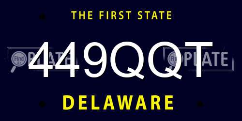 449QQT Delaware License Plate
