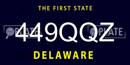 449QQZ Delaware License Plate