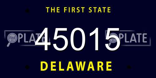 45015 Delaware License Plate