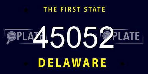45052 Delaware License Plate