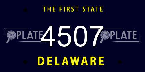 4507 Delaware License Plate