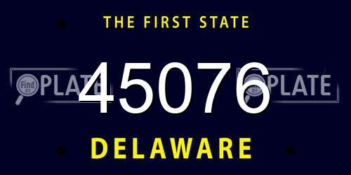 45076 Delaware License Plate