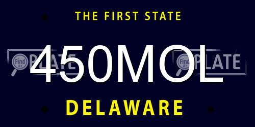 450MOL Delaware License Plate