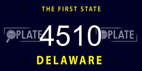 4510 Delaware License Plate