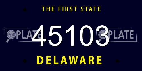 45103 Delaware License Plate
