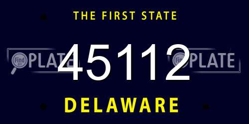 45112 Delaware License Plate