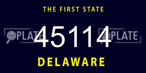 45114 Delaware License Plate