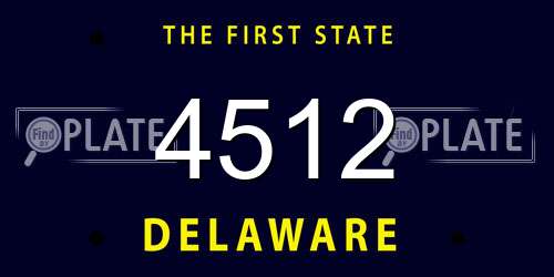 4512 Delaware License Plate