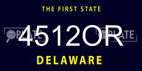 4512OR Delaware License Plate
