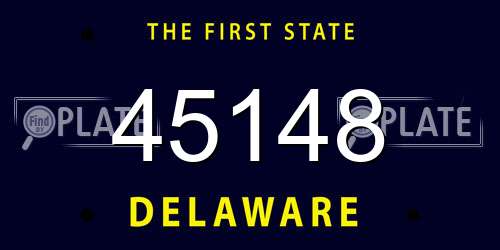 45148 Delaware License Plate