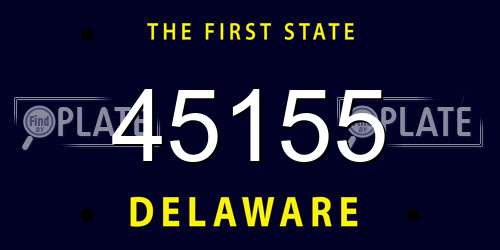 45155 Delaware License Plate