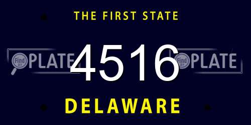 4516 Delaware License Plate