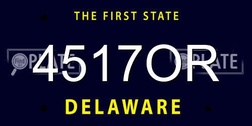 4517OR Delaware License Plate