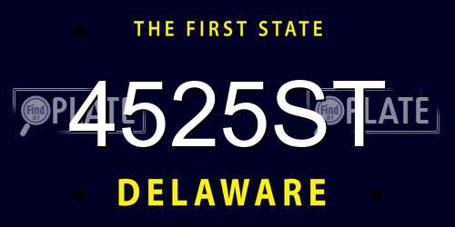 4525ST Delaware License Plate