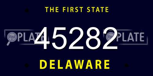 45282 Delaware License Plate