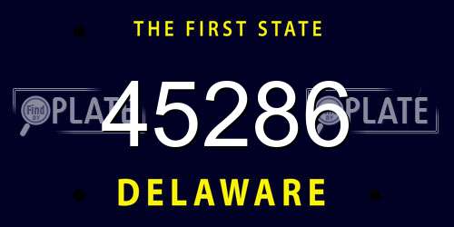 45286 Delaware License Plate