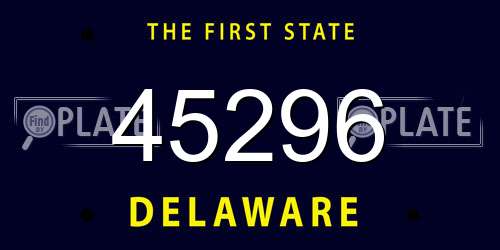 45296 Delaware License Plate