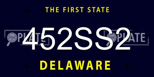 452SS2 Delaware License Plate
