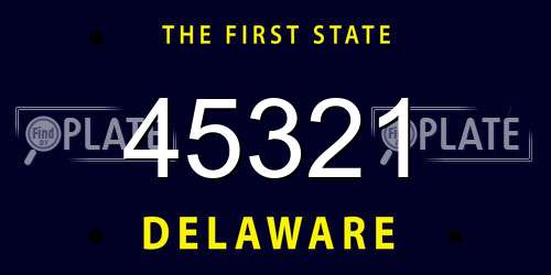 45321 Delaware License Plate