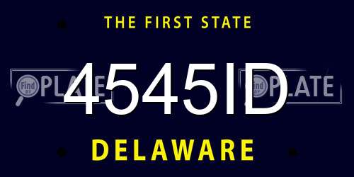 4545ID Delaware License Plate