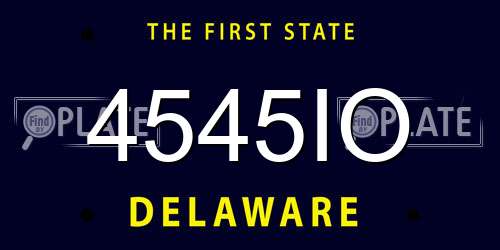 4545IO Delaware License Plate