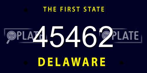 45462 Delaware License Plate