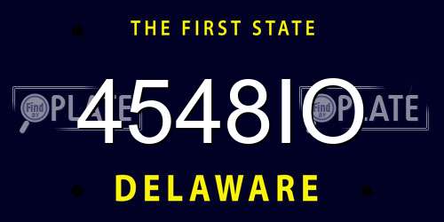 4548IO Delaware License Plate
