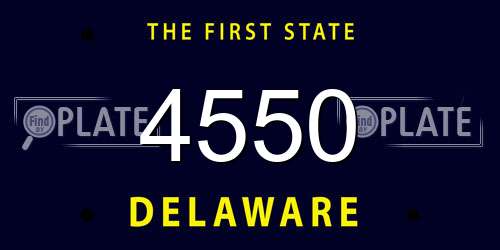 4550 Delaware License Plate
