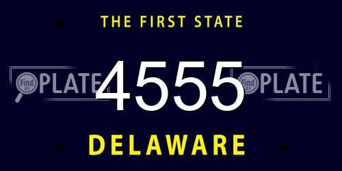 4555 Delaware License Plate