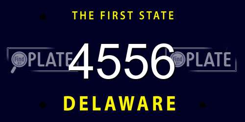 4556 Delaware License Plate