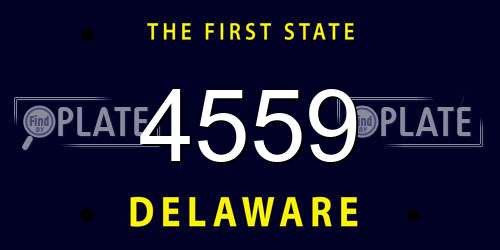 4559 Delaware License Plate
