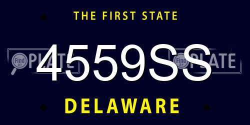 4559SS Delaware License Plate