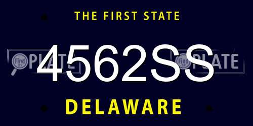 4562SS Delaware License Plate