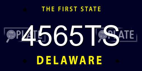 4565TS Delaware License Plate