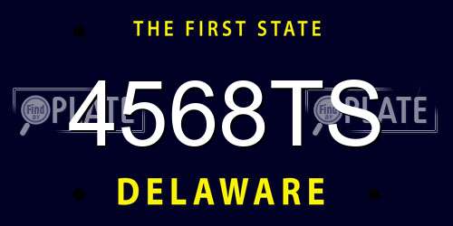 4568TS Delaware License Plate