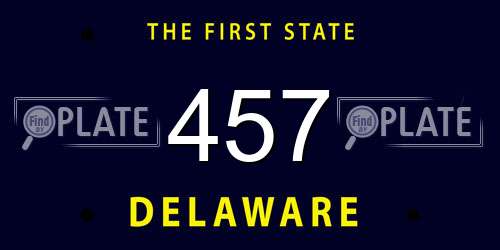 457 Delaware License Plate